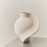 Ceramic Pirout Vase 02 42cm Raw White - Bellavé Studio