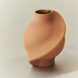 Ceramic Pirout Vase 02 42cm Sanded Ocker - Bellavé Studio