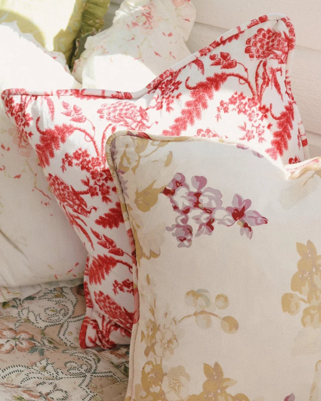 Cushion Cover Linen - Vintage Bird 50x50 - Bellavé Studio
