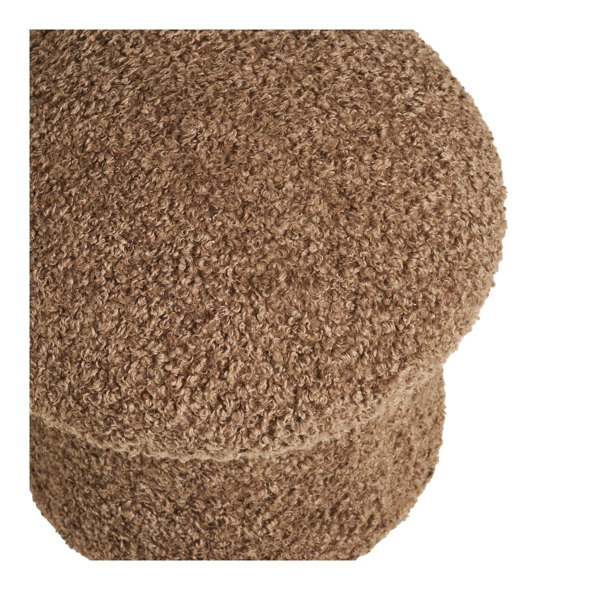 Enna Pouf – Brown Faux Fur - Bellavé Studio