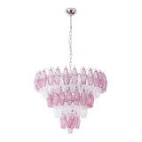 Murano Amethyst/Clear Poliedri Chandelier Ø75