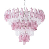 Murano Amethyst/Clear Poliedri Chandelier Ø75