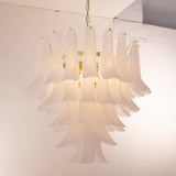 Murano Frosted White Petali Chandelier Ø70