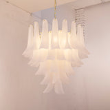 Murano Frosted White Petali Chandelier Ø70