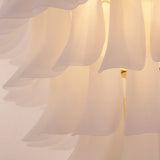 Murano Frosted White Petali Chandelier Ø80