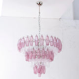 Murano Amethyst/Clear Poliedri Chandelier Ø75