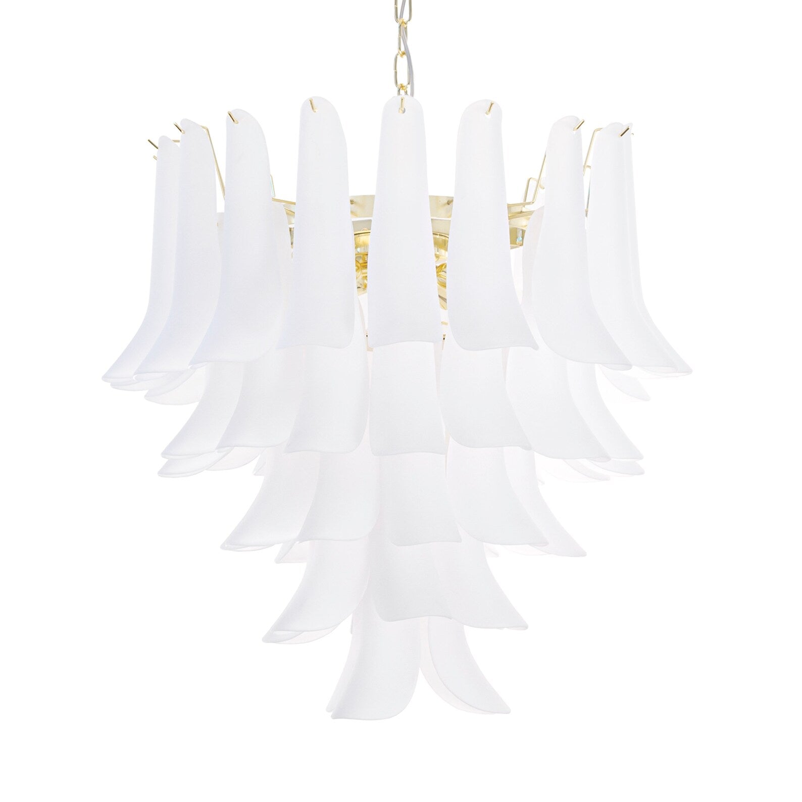 Murano Frosted White Petali Chandelier Ø70