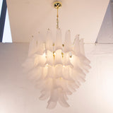 Murano Frosted White Petali Chandelier Ø70