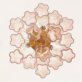 Murano Cipria Pink Tronchi Chandelier Ø36 - 15 Tubes