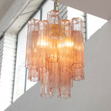 Murano Cipria Pink Tronchi Chandelier Ø36 - 15 Tubes