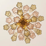 Murano Pagliesco and Cipria Pink Tronchi Chandelier Ø53 - 24 Tubes