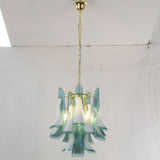 Murano Teal Blue Petali Chandelier Ø45