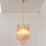 Murano Cipria Pink Tronchi Chandelier Ø36 - 15 Tubes