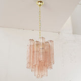 Murano Cipria Pink Tronchi Chandelier Ø36 - 15 Tubes