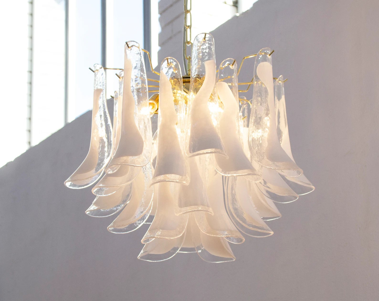 Murano Clear Petali Chandelier Ø57 - 24 glasses