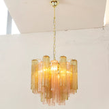 Murano Pagliesco and Cipria Pink Tronchi Chandelier Ø53 - 24 Tubes