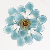 Murano Teal Blue Petali Chandelier Ø45