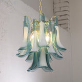 Murano Teal Blue Petali Chandelier Ø45