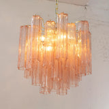 Murano Pink Tronchi Chandelier Ø53 - 24 Tubes