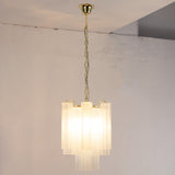 Murano Opal Tronchi Chandelier Ø36 - 15 Tubes