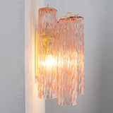 Murano Pink Tubi Wall Sconces – Set of 2