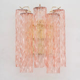Murano Pink Tubi Wall Sconces – Set of 2
