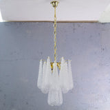 Murano Clear Drop Chandelier Ø55 - 15 Drop