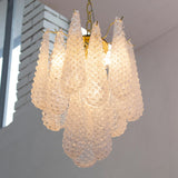 Murano Clear Drop Chandelier Ø55 - 15 Drop