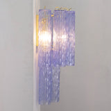 Murano Blue Tronchi Wall Sconce