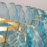 Murano Aqua Leaves Chandelier Ø105