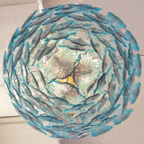 Murano Aqua Leaves Chandelier Ø105