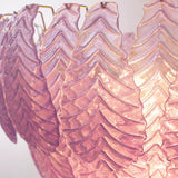 Murano Violet Leaves Chandelier Ø105