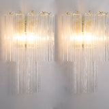 Murano Clear Tronchi Wall Sconces – Set of 2