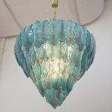 Murano Aqua Leaves Chandelier Ø105