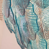 Murano Aqua Leaves Chandelier Ø105