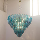 Murano Aqua Leaves Chandelier Ø105
