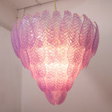 Murano Violet Leaves Chandelier Ø105