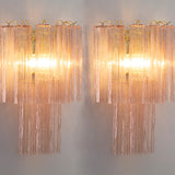 Murano Cipria Pink Tronchi Wall Sconces – Set of 2