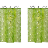 Murano Apple Green Tronchi Wall Sconces – Set of 2