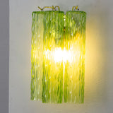 Murano Apple Green Tronchi Wall Sconces – Set of 2