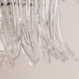 Murano Clear Palmette Chandelier Ø90
