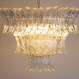 Murano Clear Palmette Chandelier Ø90