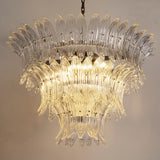 Murano Clear Palmette Chandelier Ø90