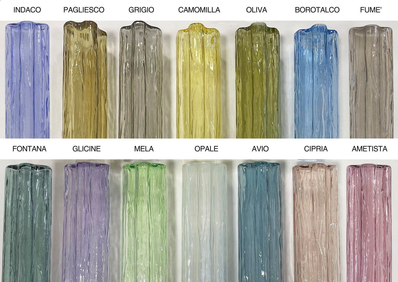 Murano Clear Tronchi Chandelier Ø50 - 36 Tubes