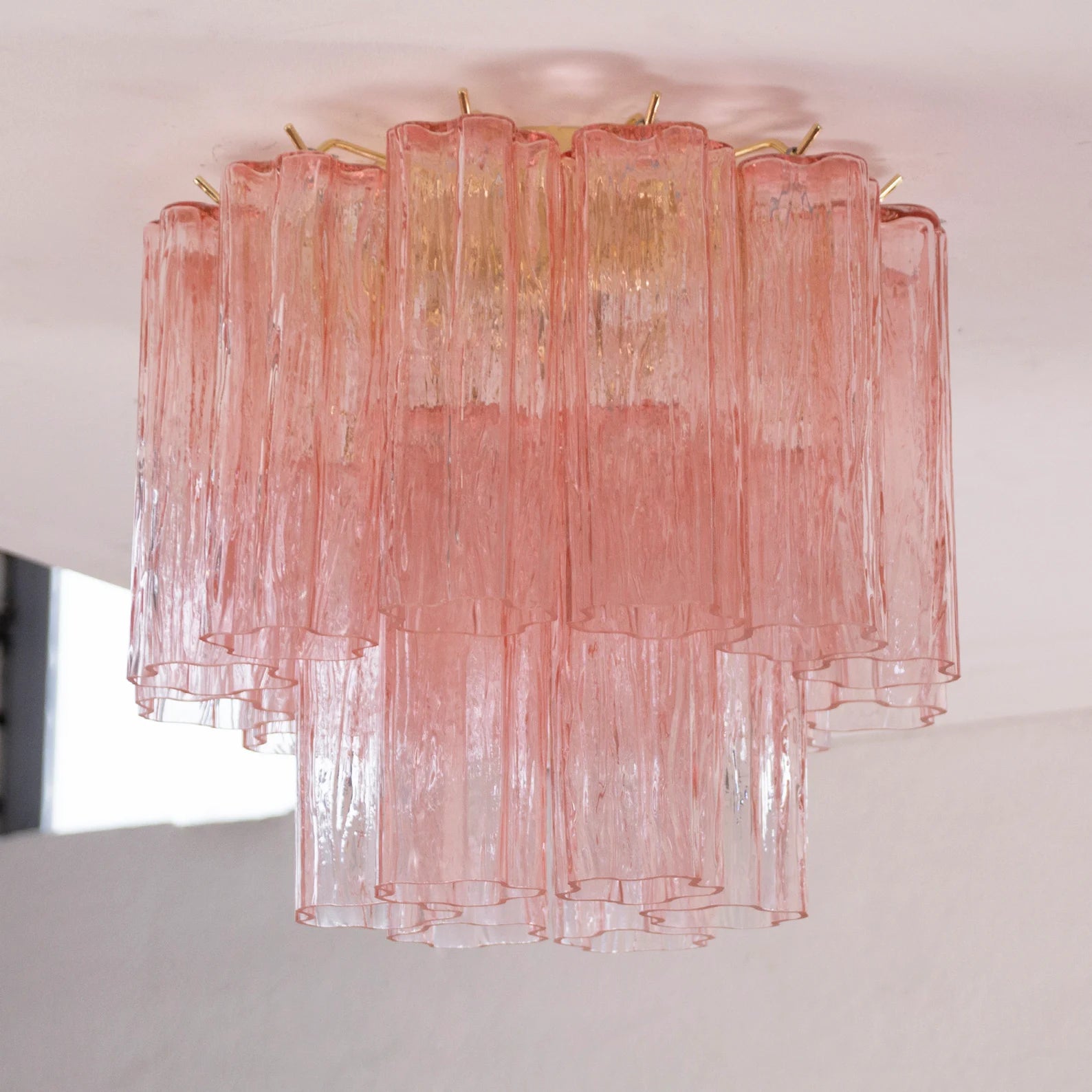 Murano Pink Tronchi Taklampe