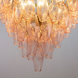 Murano Cipria Pink Poliedri Chandelier Ø75