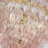Murano Cipria Pink Poliedri Chandelier Ø75