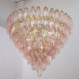 Murano Cipria Pink Poliedri Chandelier Ø75