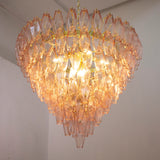Murano Cipria Pink Poliedri Chandelier Ø75