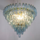 Murano Avio Poliedri Chandelier Ø75 - 143 Glasses